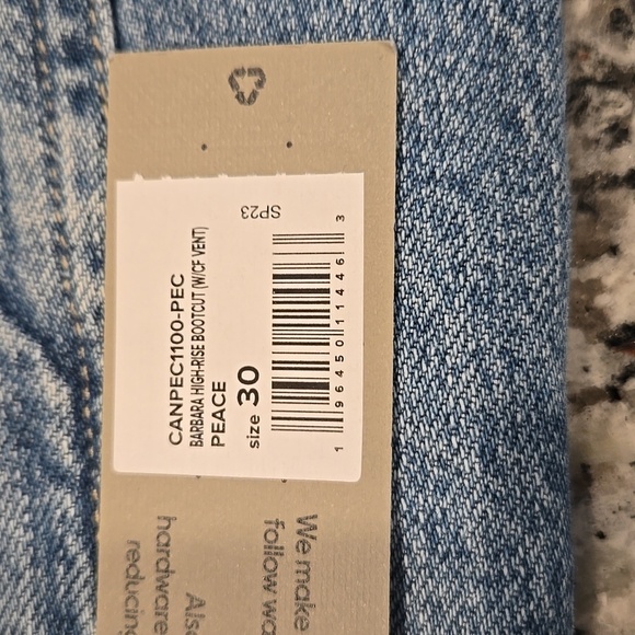 HUDSON BARBARA HI-RISE VENT BABY BOOTCUT JEANS. SIZE 30. INDIGO PEACE. - Picture 9 of 14